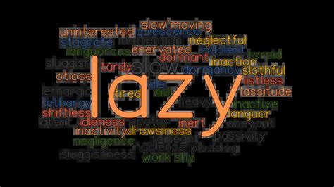 lazy synonym|lazy .